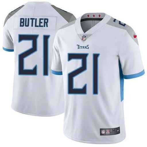 Men Tennessee Titans #21 Malcolm Butler Nike White Vapor Limited NFL Jersey